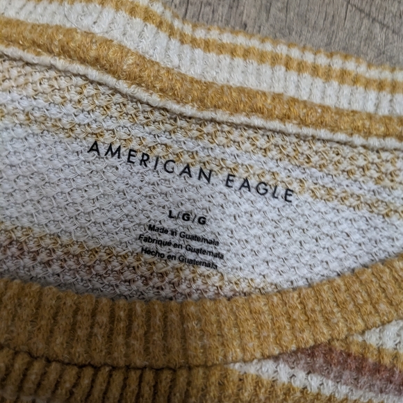 American Eagle Outfitters Yellow white striped Top - Picture 6 of 6